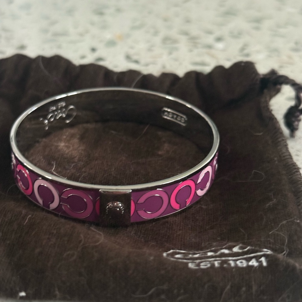 Coach Pink and Silver Modern Bracelet